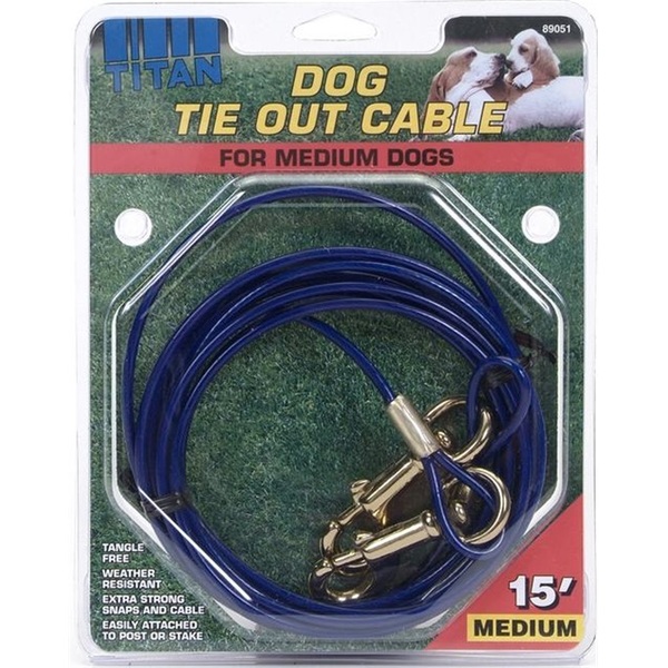 Coastal Pet Titan Tie Out Cable for Medium Dogs 10 FT 2460-10